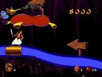 une photo d'Ã©cran de Disney s Aladdin sur Sega Megadrive